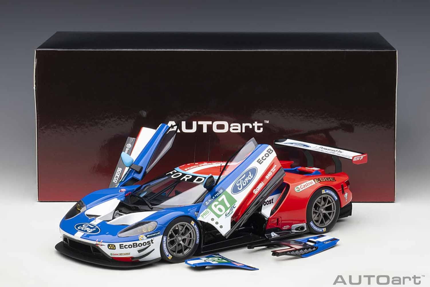 Amazon.co.jp: AUTOart 81710 1/18 Ford GT 2017 #67 24 Hours of Le 