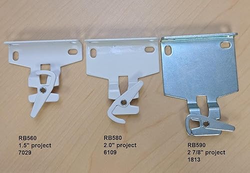 Miniatura 4 de Soportes de instalación Rollease para embrague de la serie R y Skyline. Persianas enrollables (blanco R16, proyección de 1.5")
