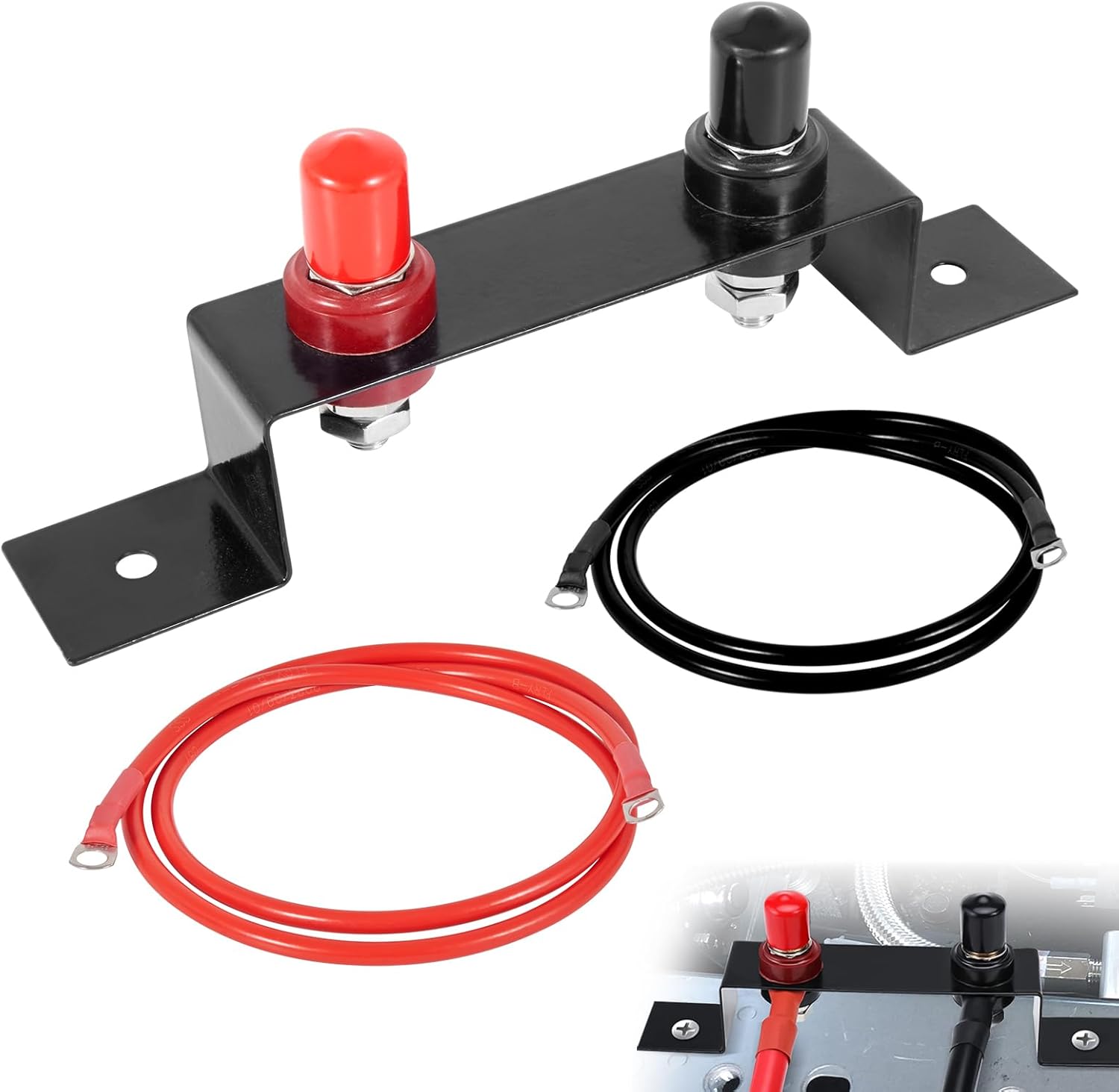 AUTOBABA Battery Jump Post Copper Kit with Battery Cable