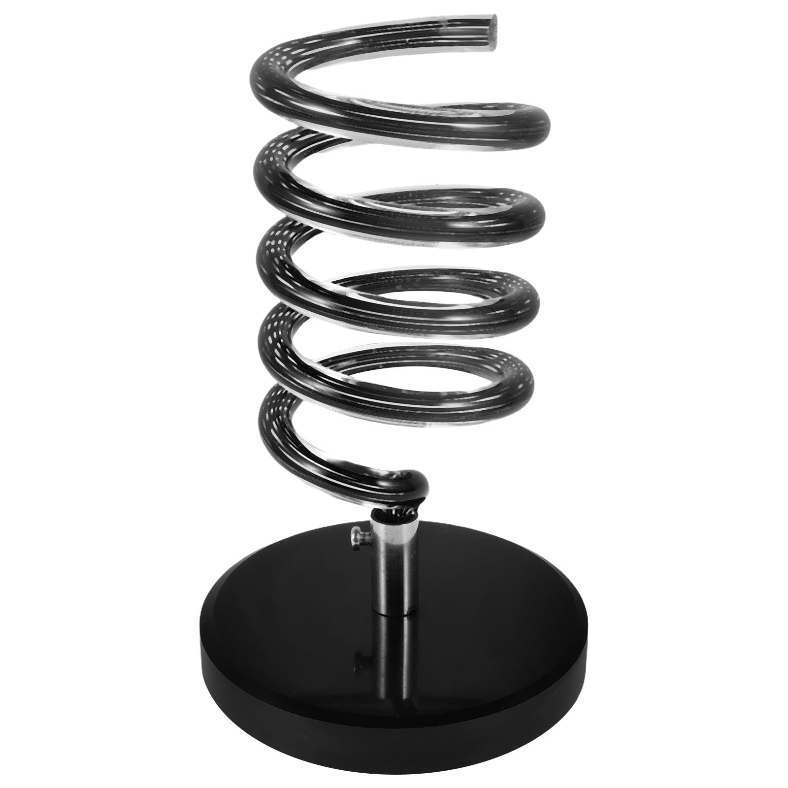 Mikinona Haartrocknerhalterung mit Spiralförmigem Design und Schwarzem Marmorsockel Multifunktionaler Organizer für Haarstyling Werkzeuge im Salon und Badezimmer