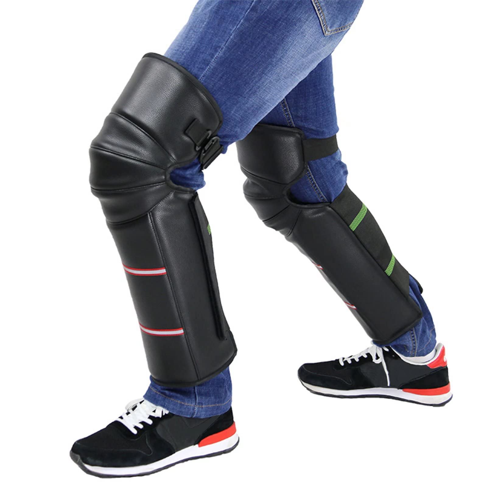 Kneepad Hiver Anti Douleurs Genoux Genouillères de Moto d'hiver, Genouillère de Motocross Antidérapant Équipement Professionnel épaissir des genouillères de Moto Anti Froid
