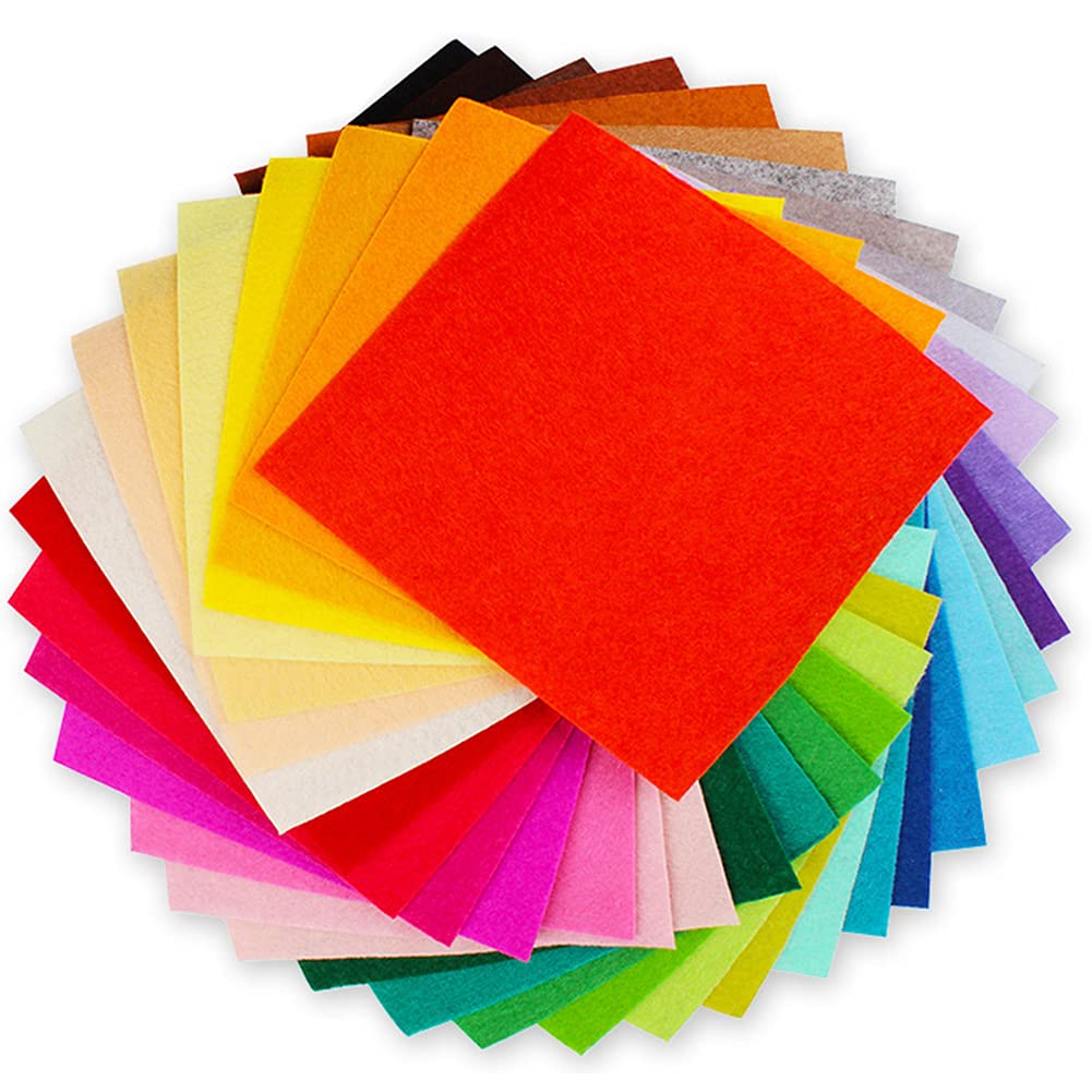 Hojas de fieltro, 40 piezas de 12 x 30 cm (30 x 30 cm) de 1 mm de grosor, hojas de tela de fieltro suave para manualidades y proyectos de bricolaje.