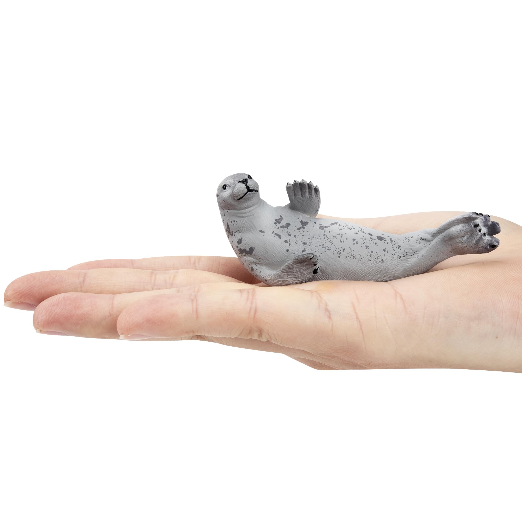 TOYMANY Figurki z motywem zwierząt morskich foki 9,1 x 3,5 x 4,2 cm
