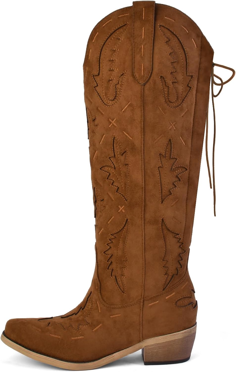 FancyQueen Faux Fur Boots for Women Knee High Furry Heel Boots Fashion Pointed Toe Snow Winter Boot Warm Women Boot - Image 7