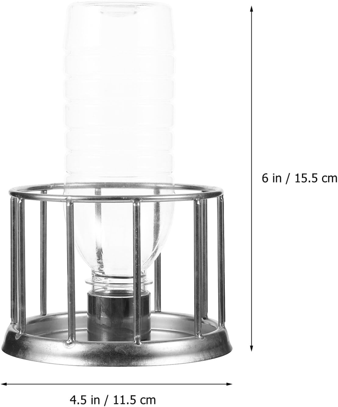 SUPVOX Mini Turtle Water Feeder Reptile Water Dish Small Feeding Basin for Tortoises Lizards with Splash Prevention and Easy Bottle Insertion 4.52X4.52X3.14In