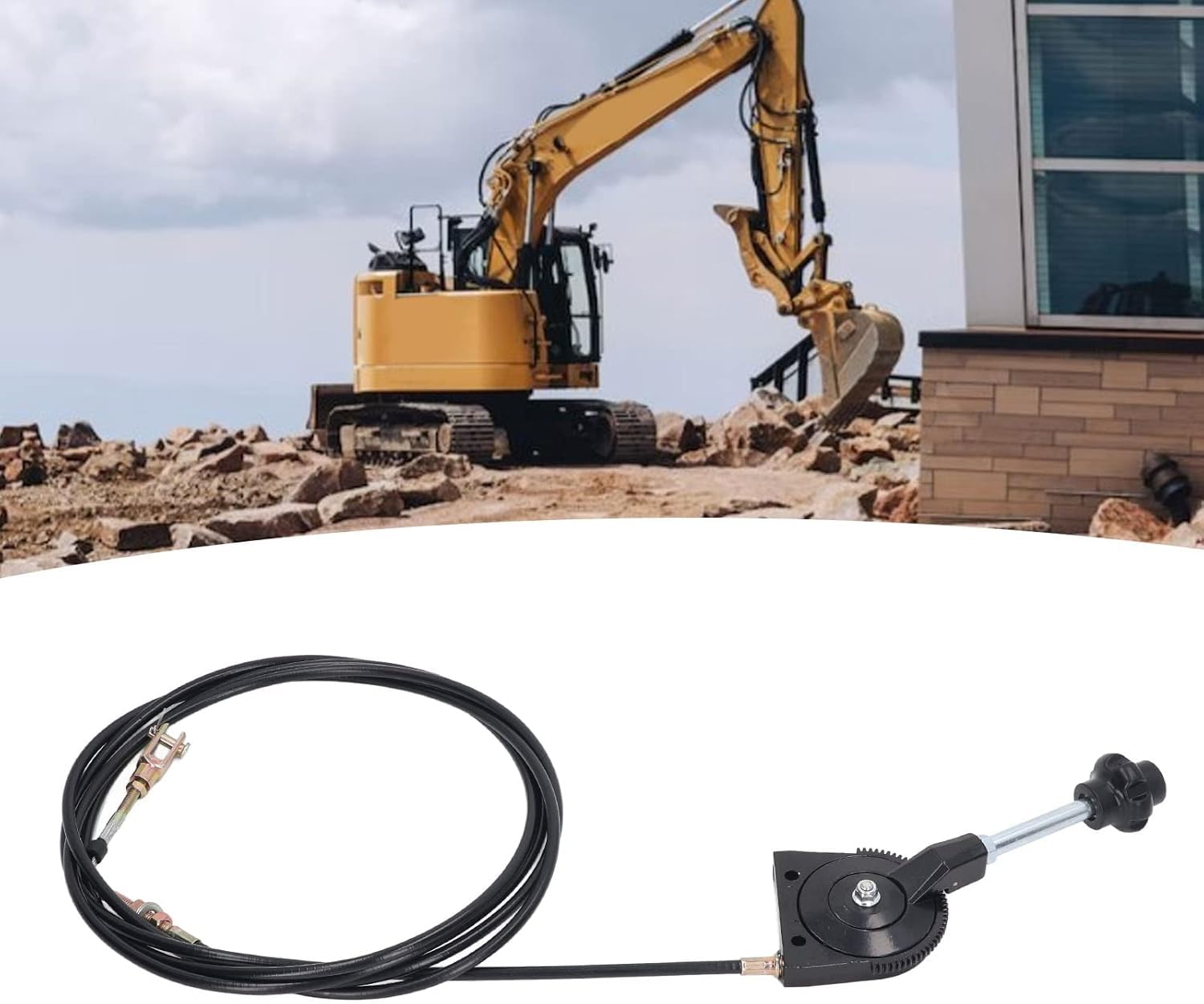 Excavator Handgas Pavone di Ricambio Controllo Motore Compatibile, 3,5 M, Materiale PU, Giunto in Acciaio Inossidabile, Flessibile, Durevole, Treno a Gas a Mano, Treno, Cavo