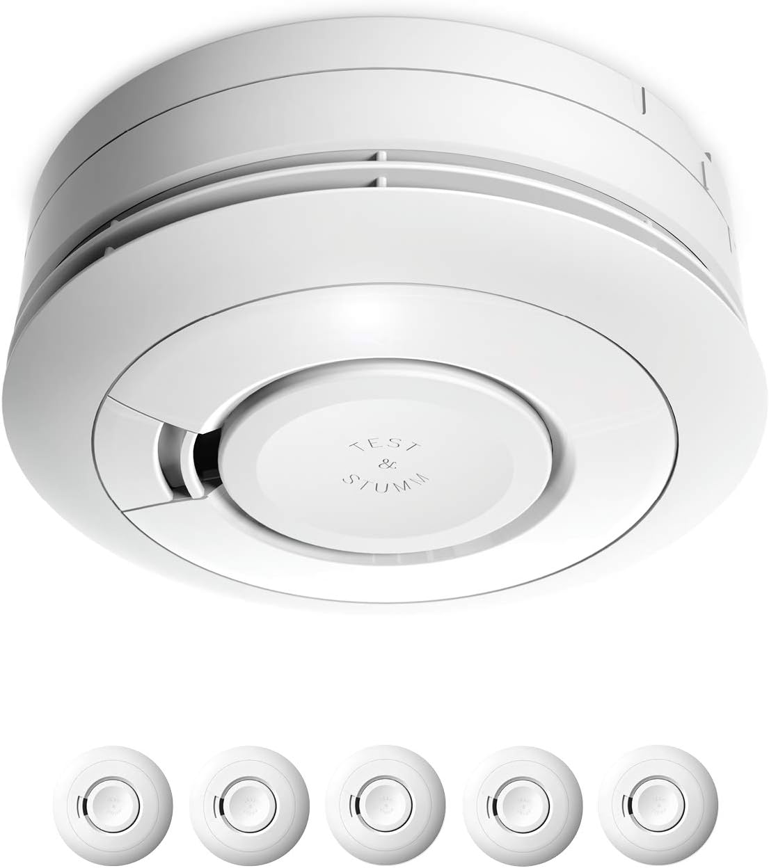 Ei Electronics Ei650 Smoke Detector, Set of 5, Stand-Alone Device with Battery for 10 Years, Test Winner Stiftung Warentest, White