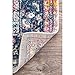 nuLOOM Lilah Vintage Medallion Accent Rug, 2x3, Blue