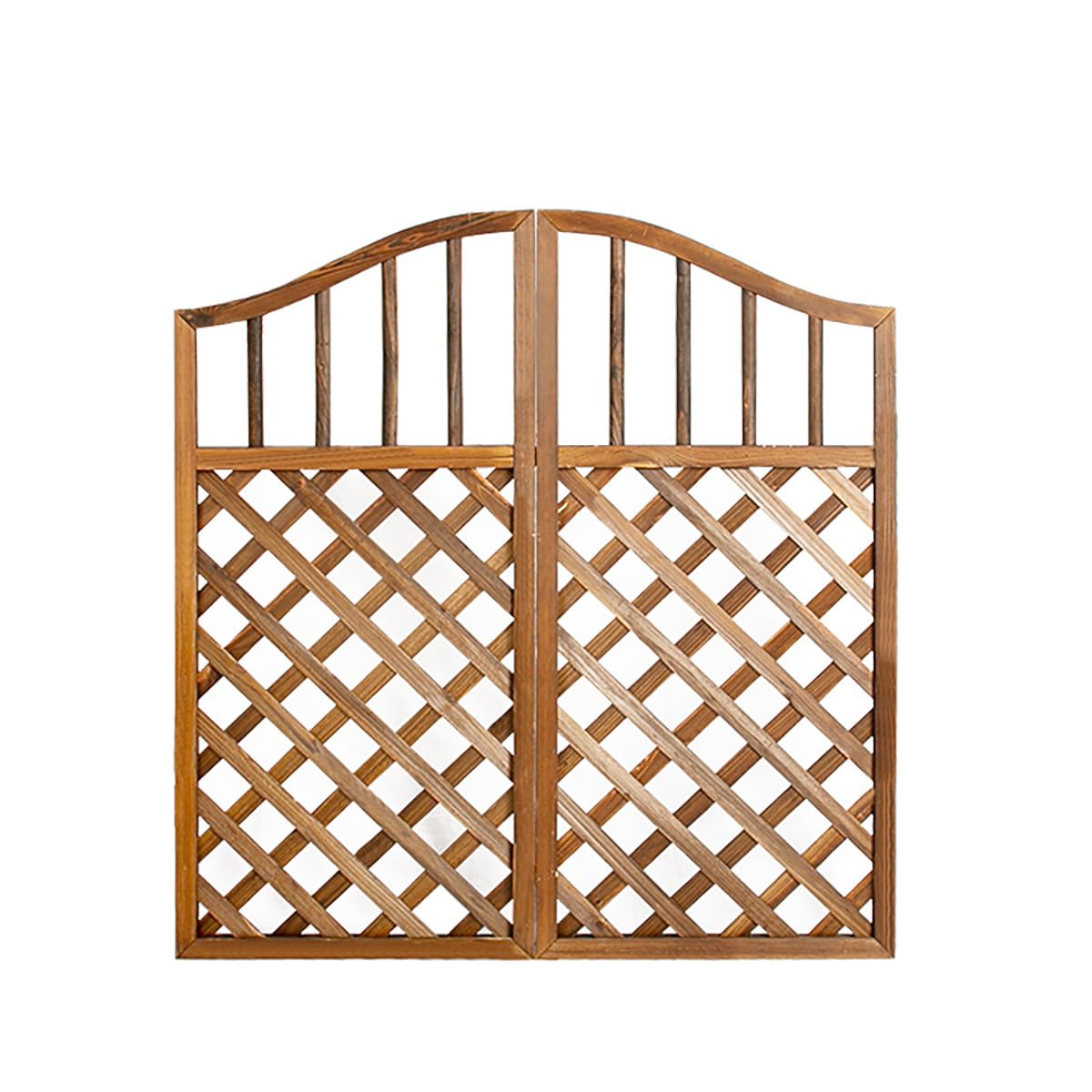 Amazon | ガーデンガーデン 天然木製 両開き 門扉 埋め込み設置用 防錆