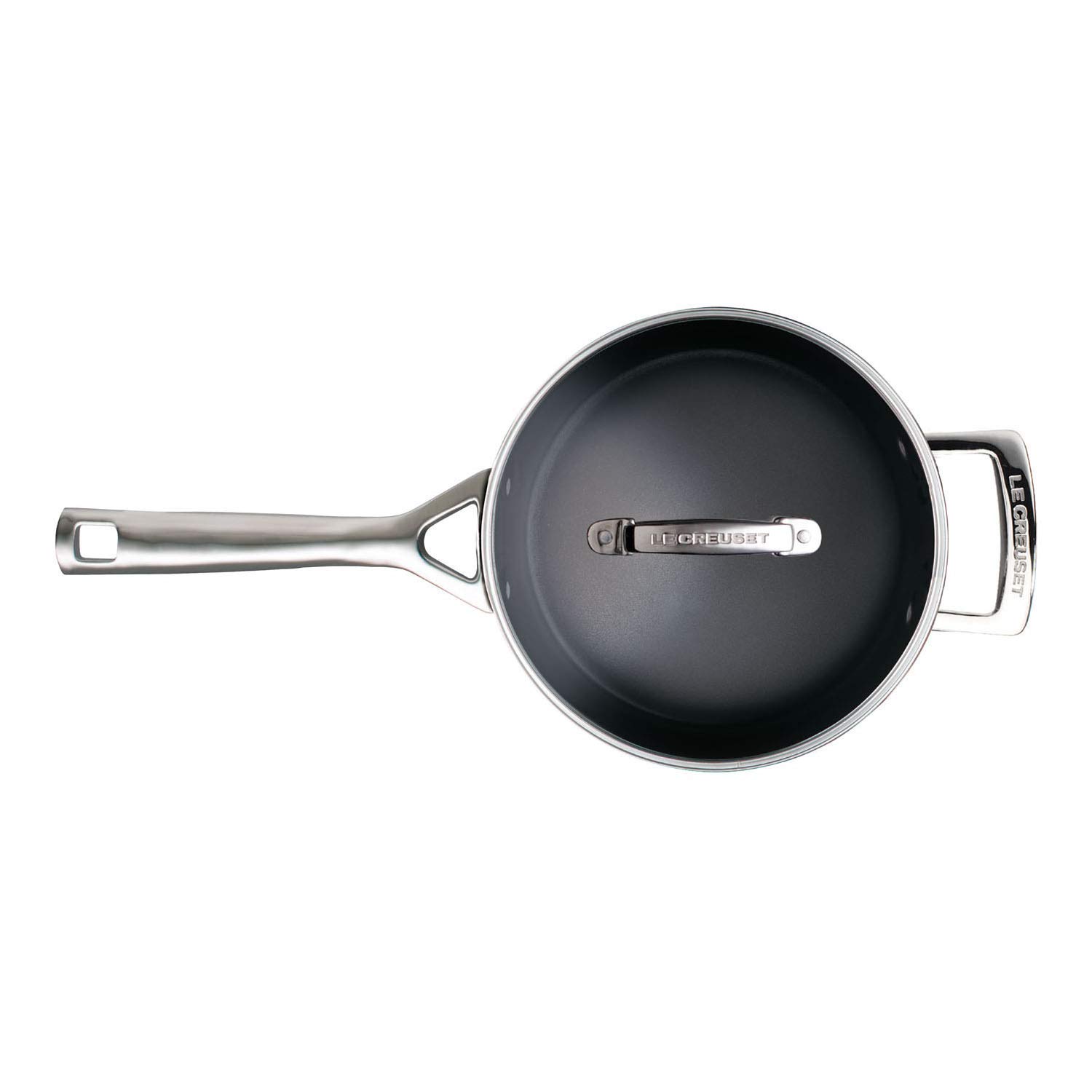 LE CREUSET Casserole Anti-Adhérente en Aluminium Forgé, 20 cm, Anthracite/Argenté,51108200010302