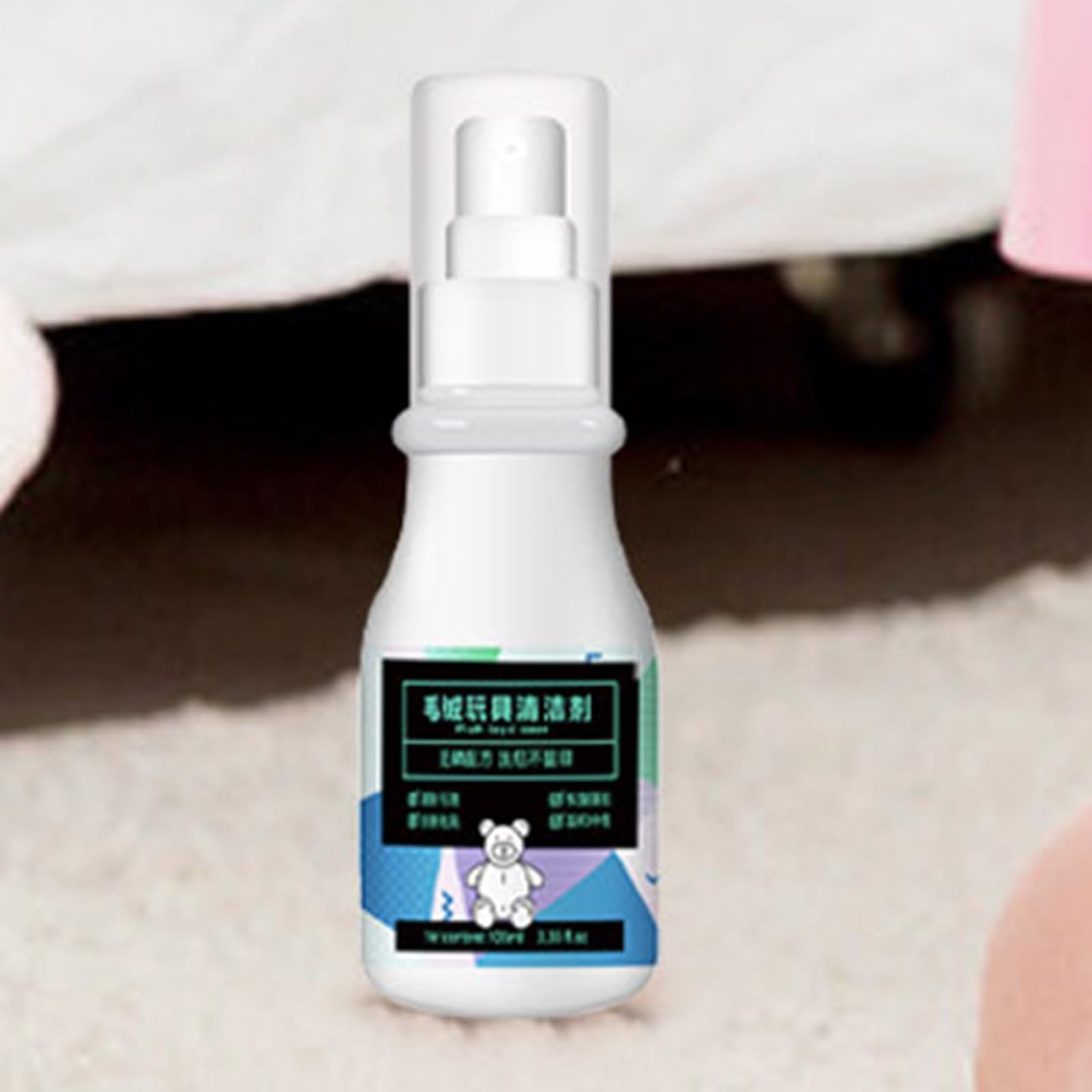 Pulitore a secco di peluche, pulitore per animali di peluche, 100 ml, soluzione di pulizia per divani di stoffa e sedili auto