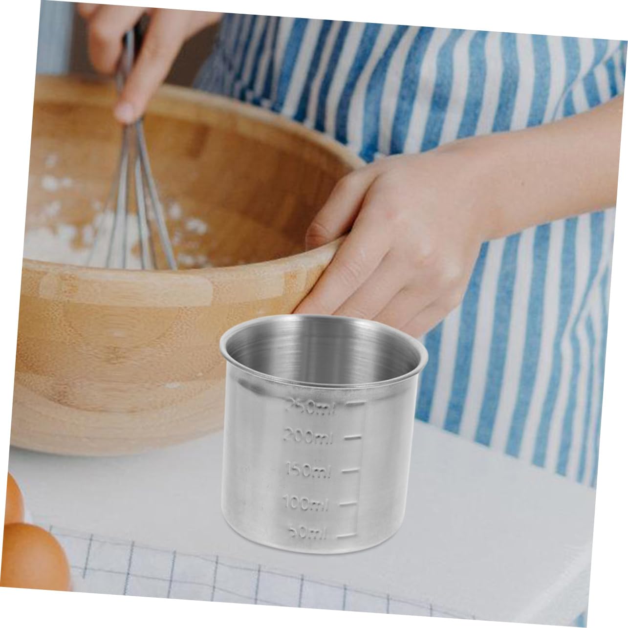 Amosfun Lot De 4 Tasses À Mesurer Ménagères Règle Graduée Tasses De Cuisson En Acier Inoxydable Portables Pour 3 Pièces X 4