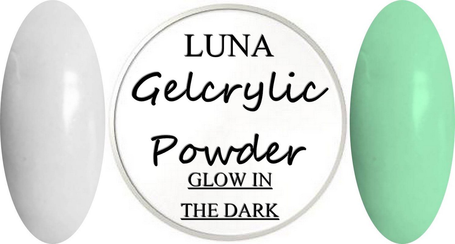 SHEBA NAILS Gelcrylic Acrylic Powder - 1OZ. - Luna White (Glow in the Dark)