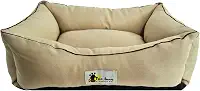 Caminha Cachorro Gato Pet Cama Macia Confortável Zíper Tamanhos P M G (Bege, Pequeno)
