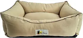 Caminha Cachorro Gato Pet Cama Macia Confortável Zíper Tamanhos P M G (Bege, Pequeno)