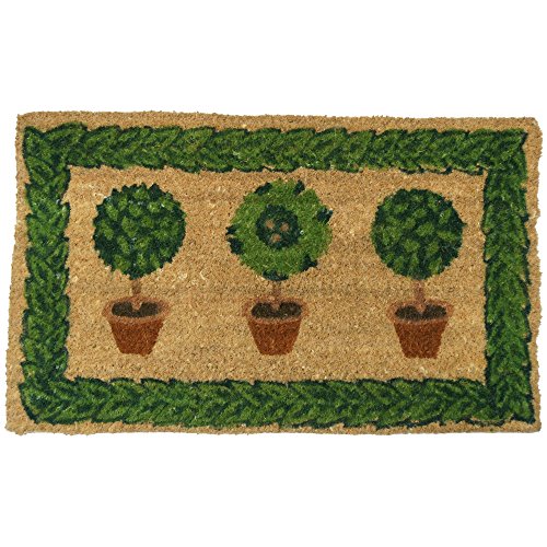 Rubber-Cal Grandma's Plants Decorative Home Colorful Coco Doormat, 18" x 30"