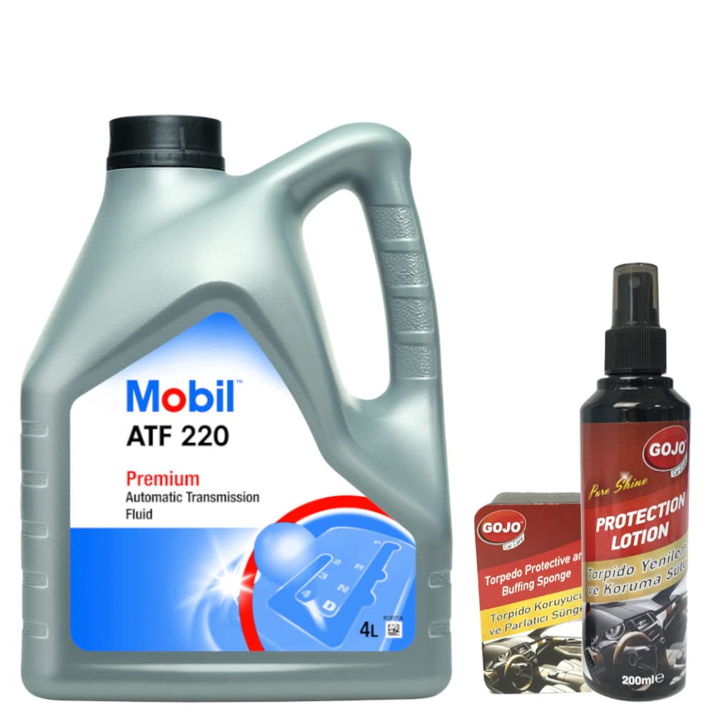 Mobil ATF 220 Otomatik Şanzıman Yağı 4 L + 00117 Gojo Araç Bakım Seti