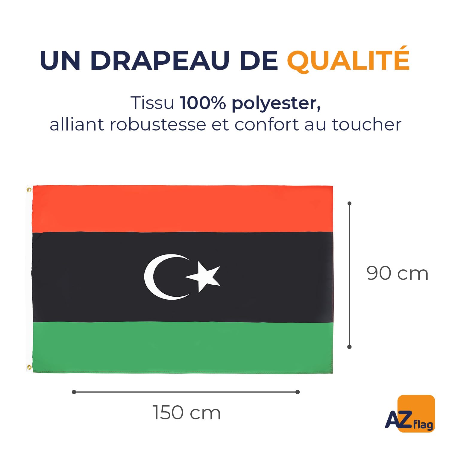 AZ FLAG - Drapeau Libye Ancien - 90x60 Cm