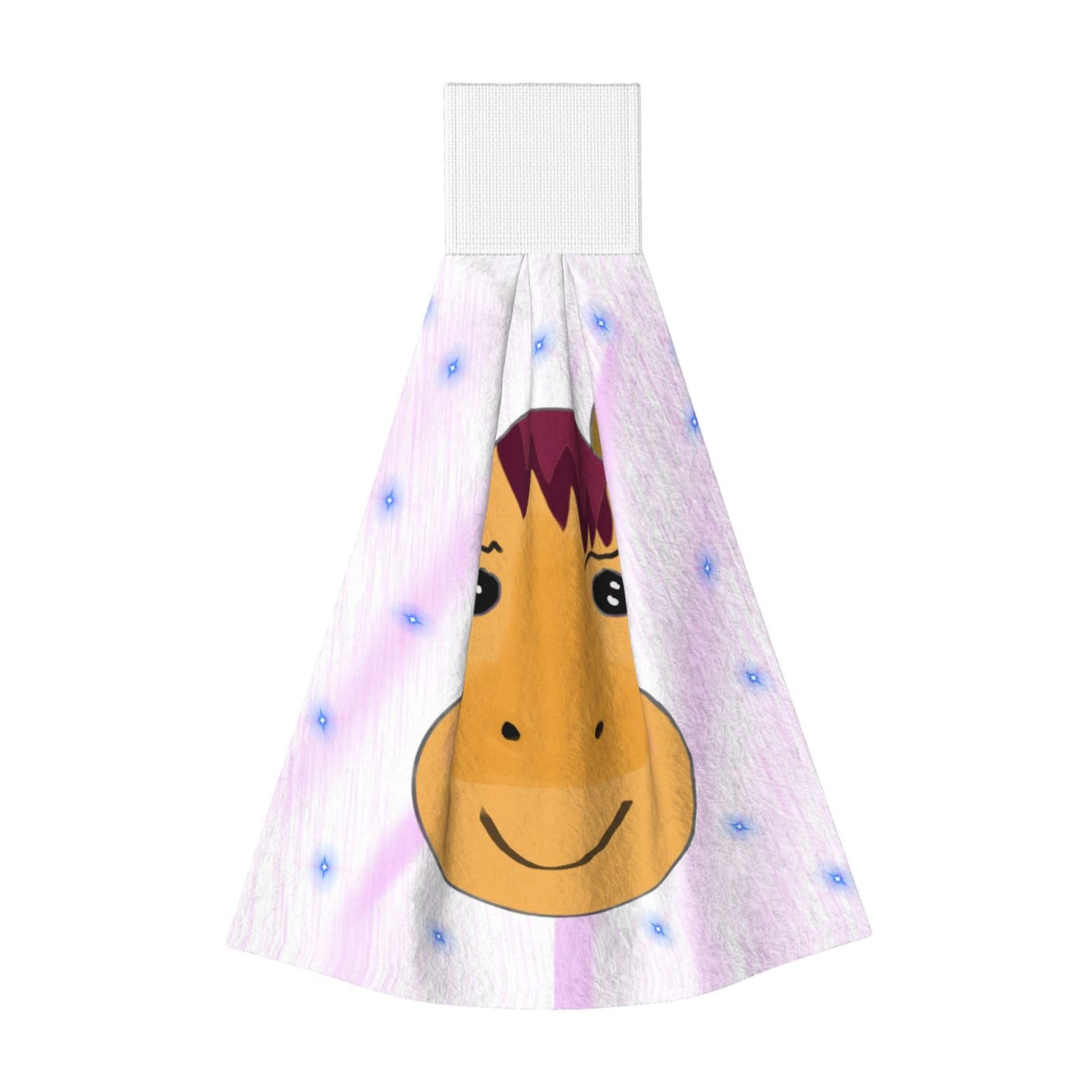 cartoon horse head Highly Absorbent Dish Towels Soft Coral Fleece Wipe