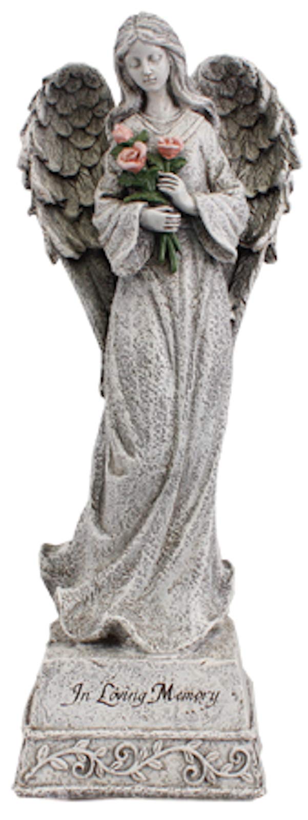 CBC Memorial 14" Standing Angel Resin Grave Statue