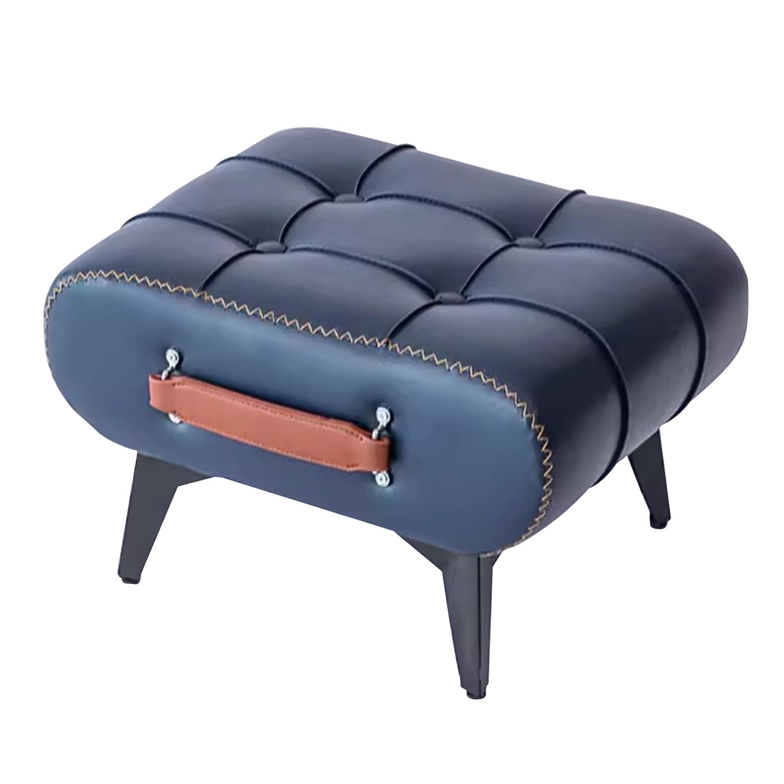 Siège supplémentaire avec repose-pieds en cuir moderne, pouf de salon hauteur 26 cm