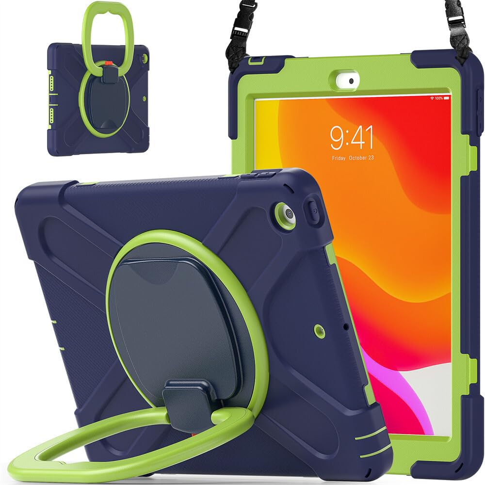 Housse iPad 10.2 antichoc JZ avec support rotatif et sangle ajustable - 8