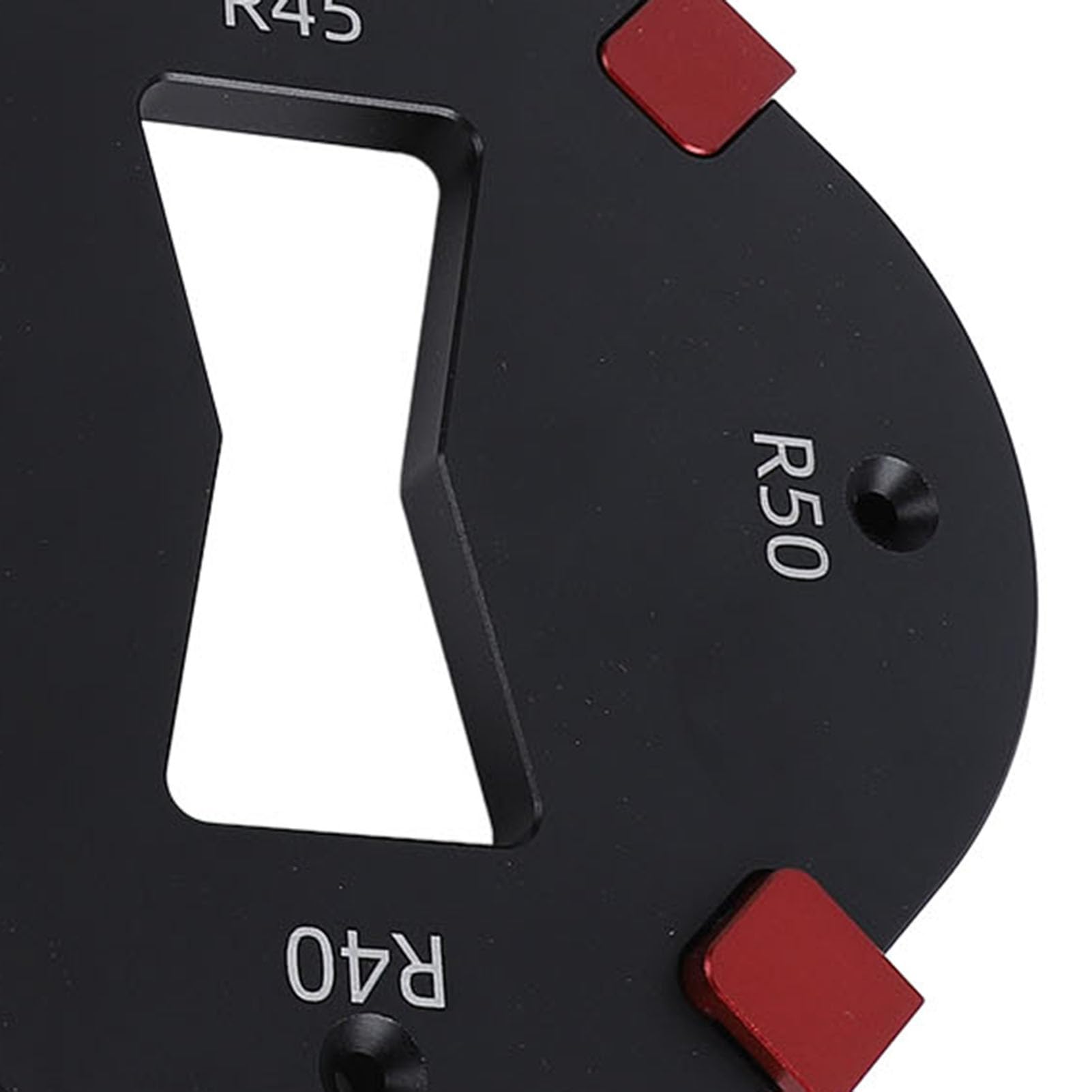 Runde Eckenradius-Schablonen für die Holzbearbeitung, Fräsradiuslehre aus Aluminiumlegierung R15 Bis R50, für Bilderrahmen, Stühle, Tische