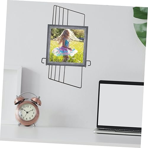 Miniatura 5 de IMIKEYA Kids Bookshelf Plate Plate Stand Artwork Display Support Wire Book Stand Photo Frame Bets Black Bookshelf Standing Easel Artwork Display