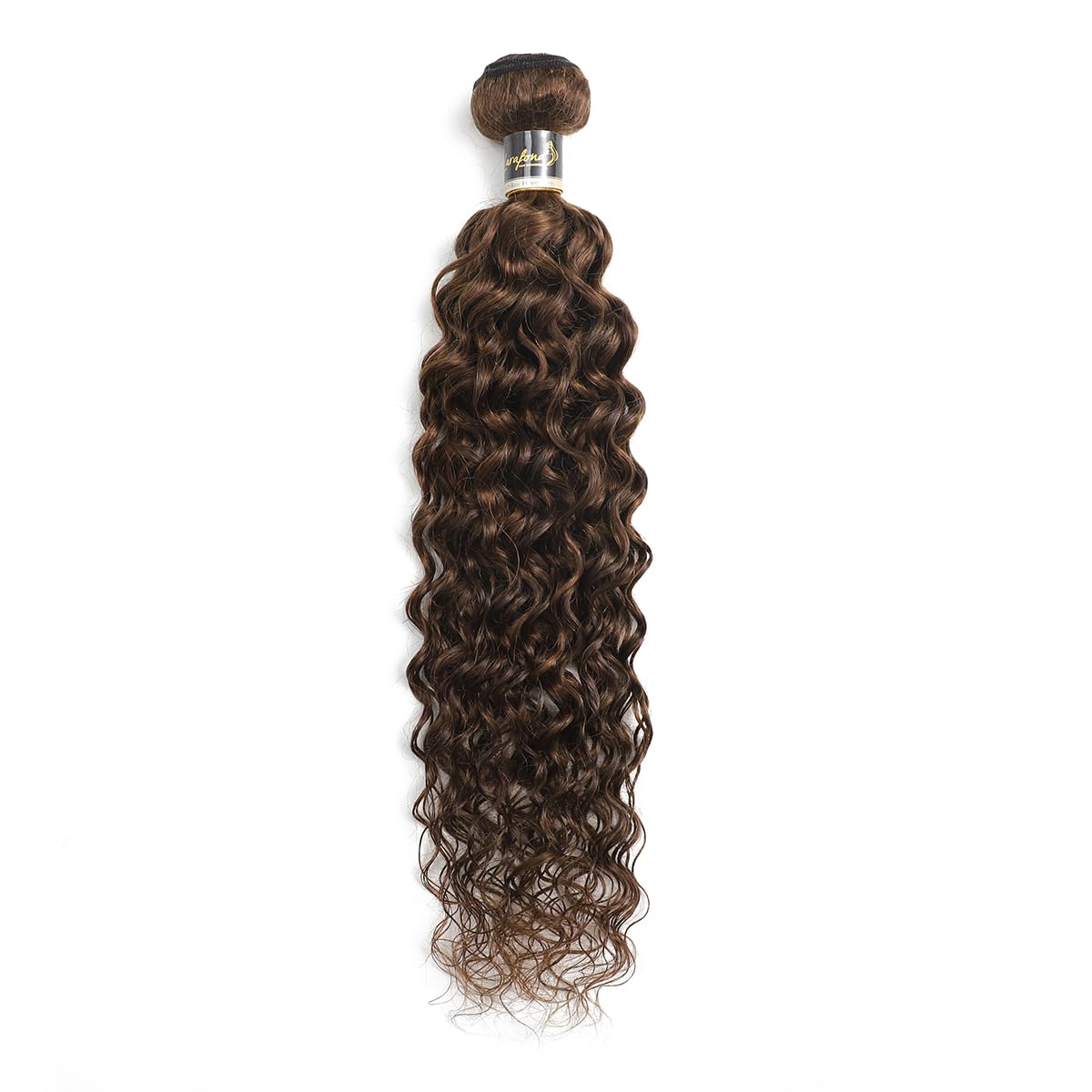 Hair Echthaar Tressen Lockig zum Einnähen Extensions Braunes Haar 4# Virgin Hair Weave Human Hair Bundles Curly 100g/pc 26inch/65cm