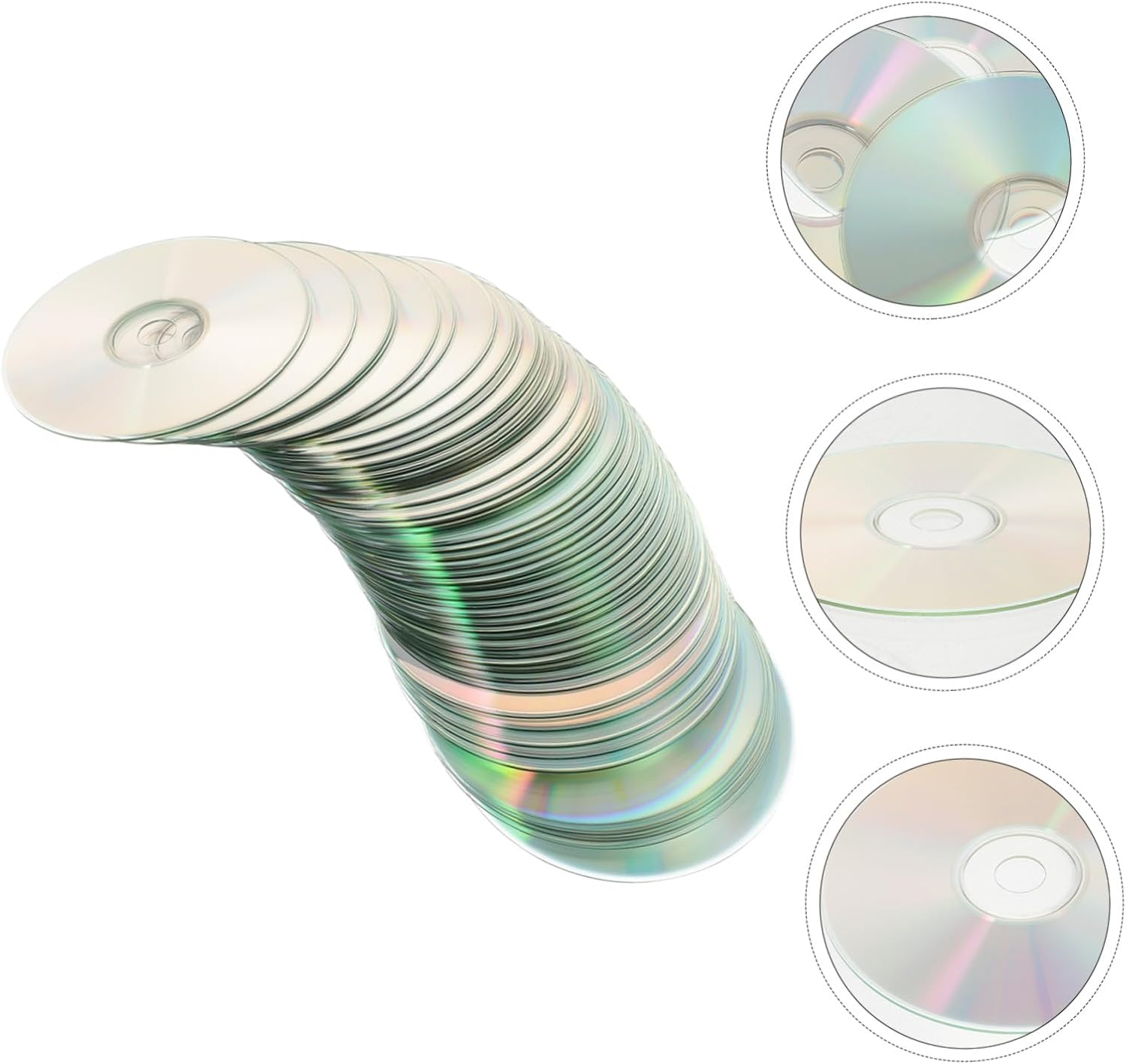 50pcs DIY Cd Discs Adornment Handmade Reflective Cd Discs for Boys and Girls Education Creative Art
