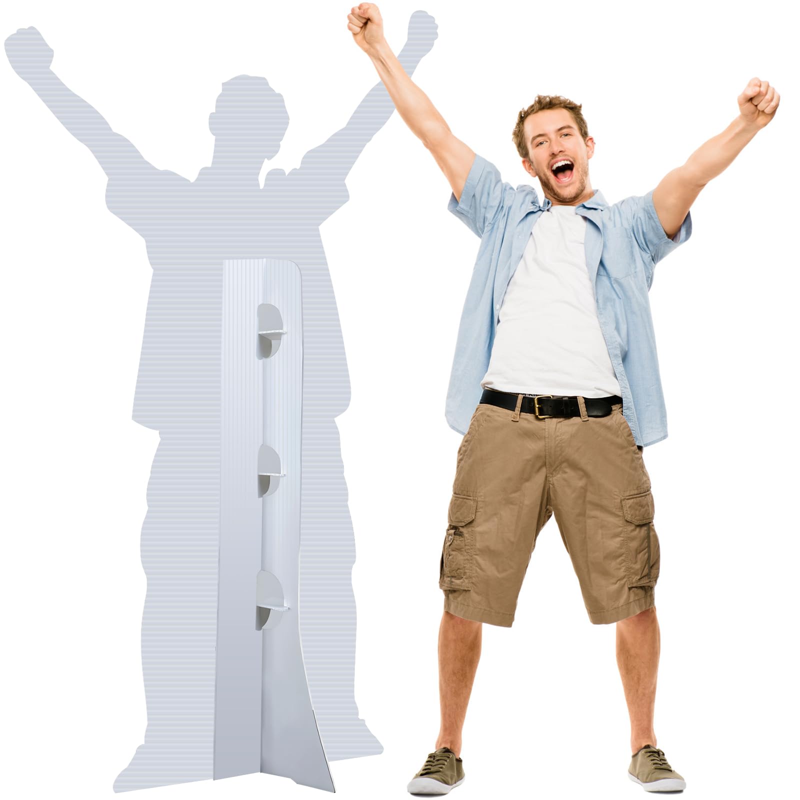 Custom Life Size Cardboard Cutout, Personalized Ultra Clear Stand Up,1-6ft Multiple Sizes to Choose, Perfect for Weddings, Birthdays, Graduations, Parties