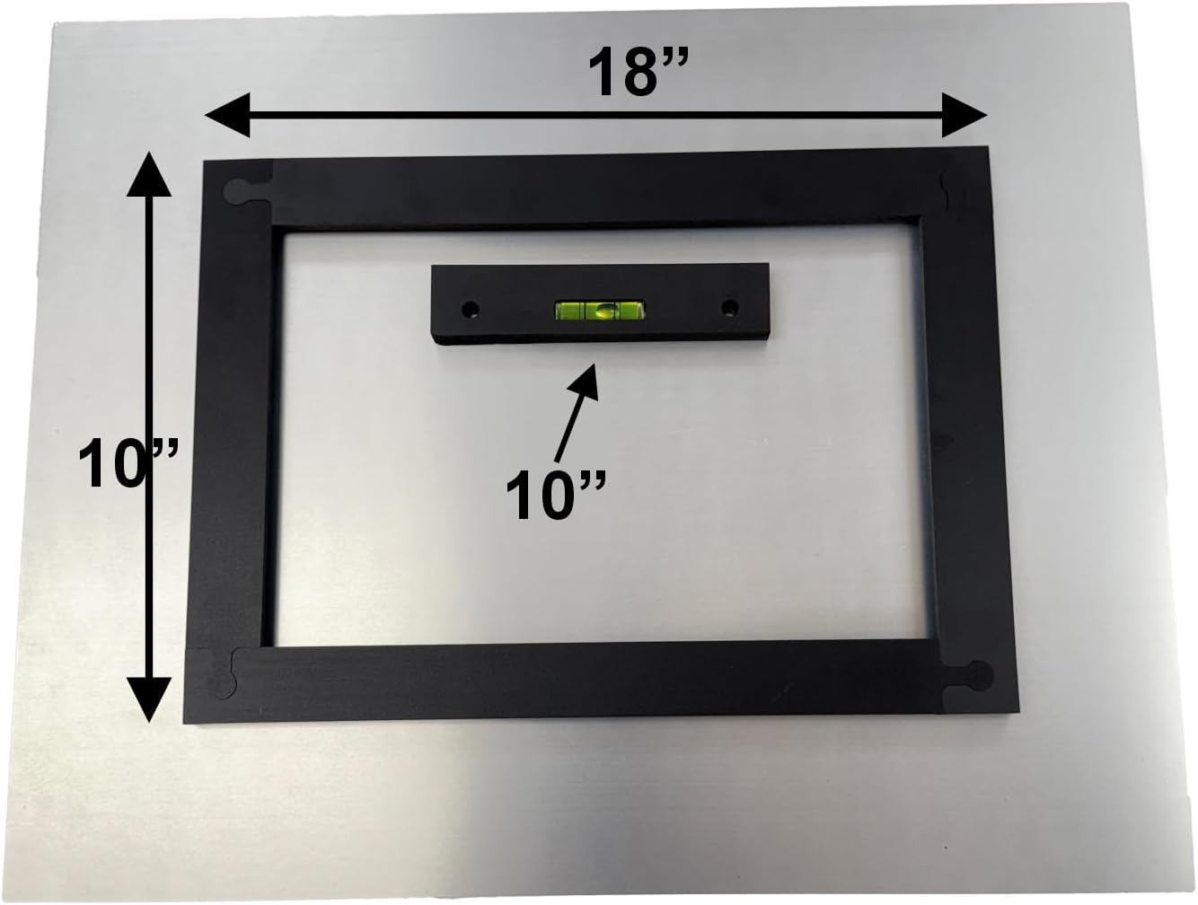 Chromaluxe 4-Way French Cleat Hanging System for Metal Photo Prints, 10 Pack, 10" x 18" with 10" Leveling Cleat, for 16" x 24" Prints