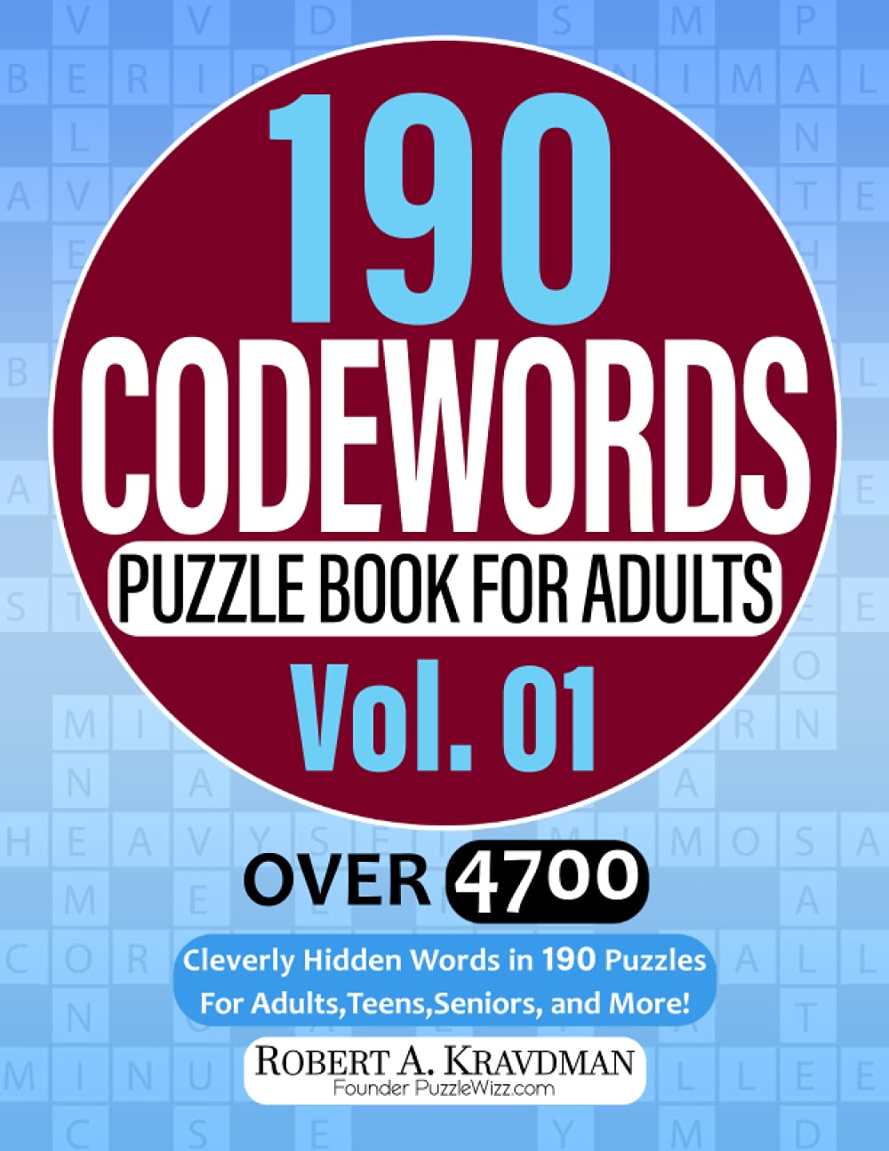 190 Codewords Puzzle Book For Adults (Vol 01): Large Print Codeword Books For Adults, Teens, Seniors, and More!