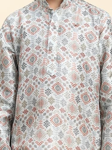 Image of Pro-Ethic Style Developer Boys Silk Kurta Pajama For Kid's Boys Ethnic Wear | Jacquard Silk Kurta Pajama (S-236)