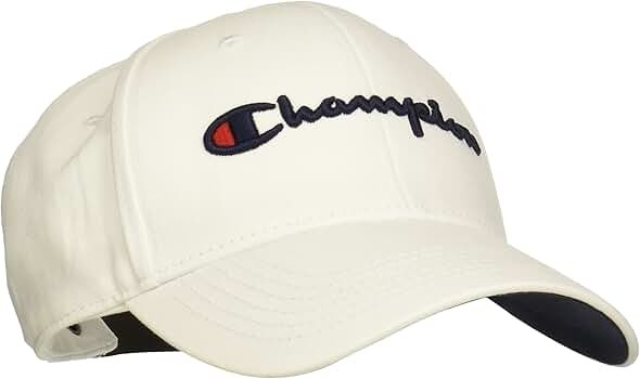 Champion Unisex-Adult's Classic Twill Hat, White, ONE SIZE at