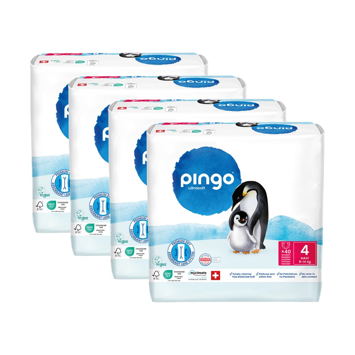 Lot économique de couches T4 (7-18 kg) Pingo 160 unités