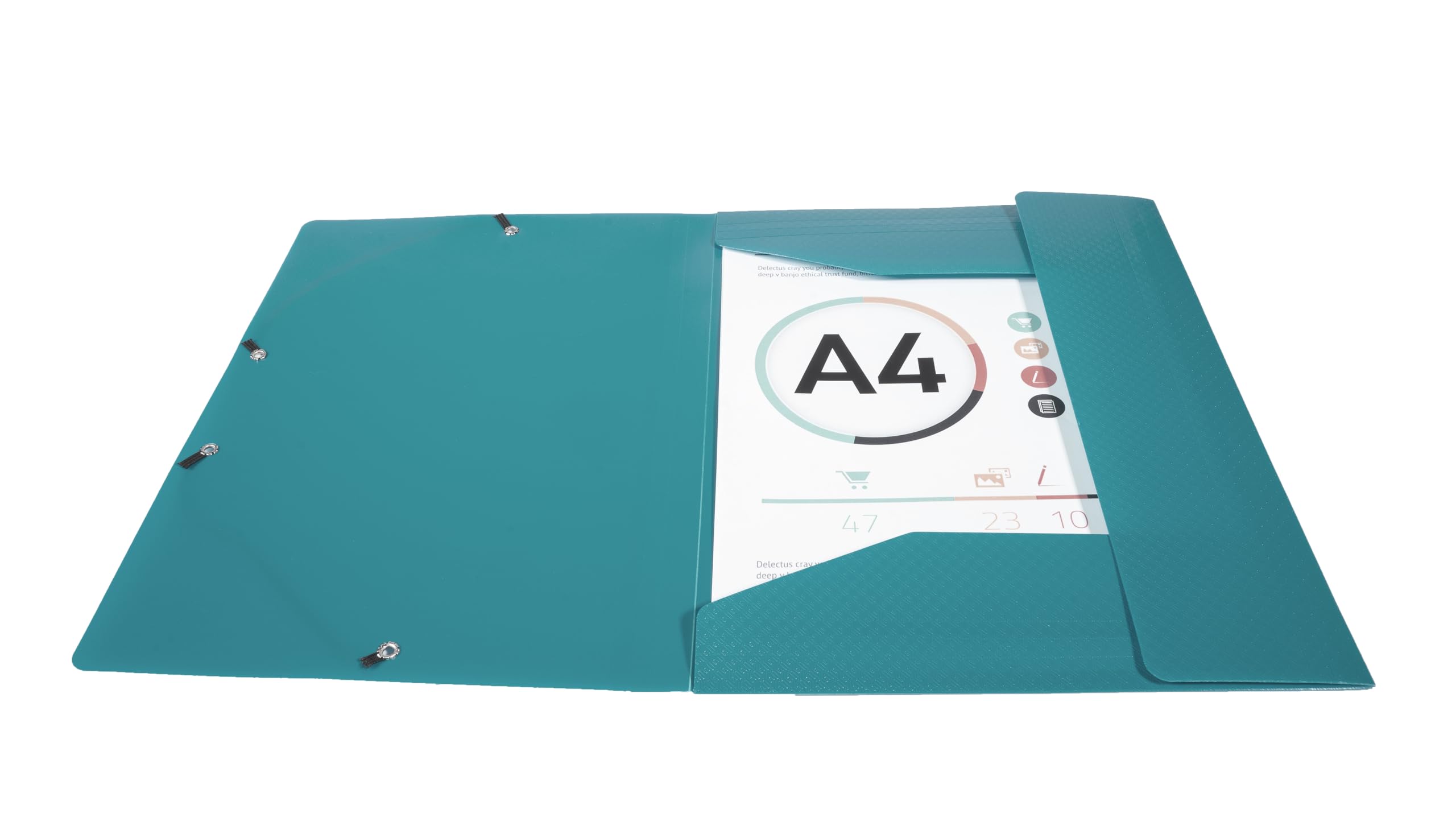 Exacompta 50 cartelline con elastico Opak 3 lembi verde