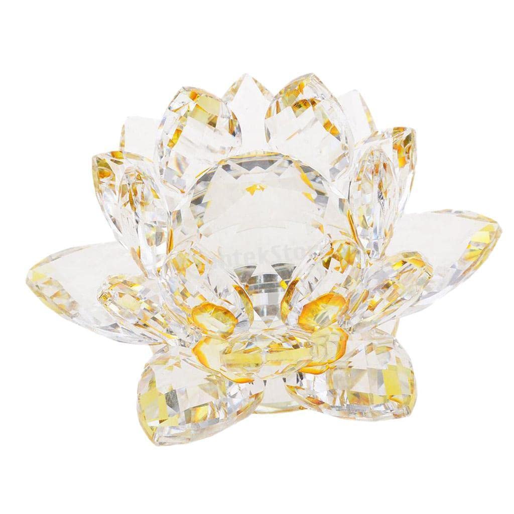 Loto de cristal decorativo amarillo de 90x40 mm para regalo especial