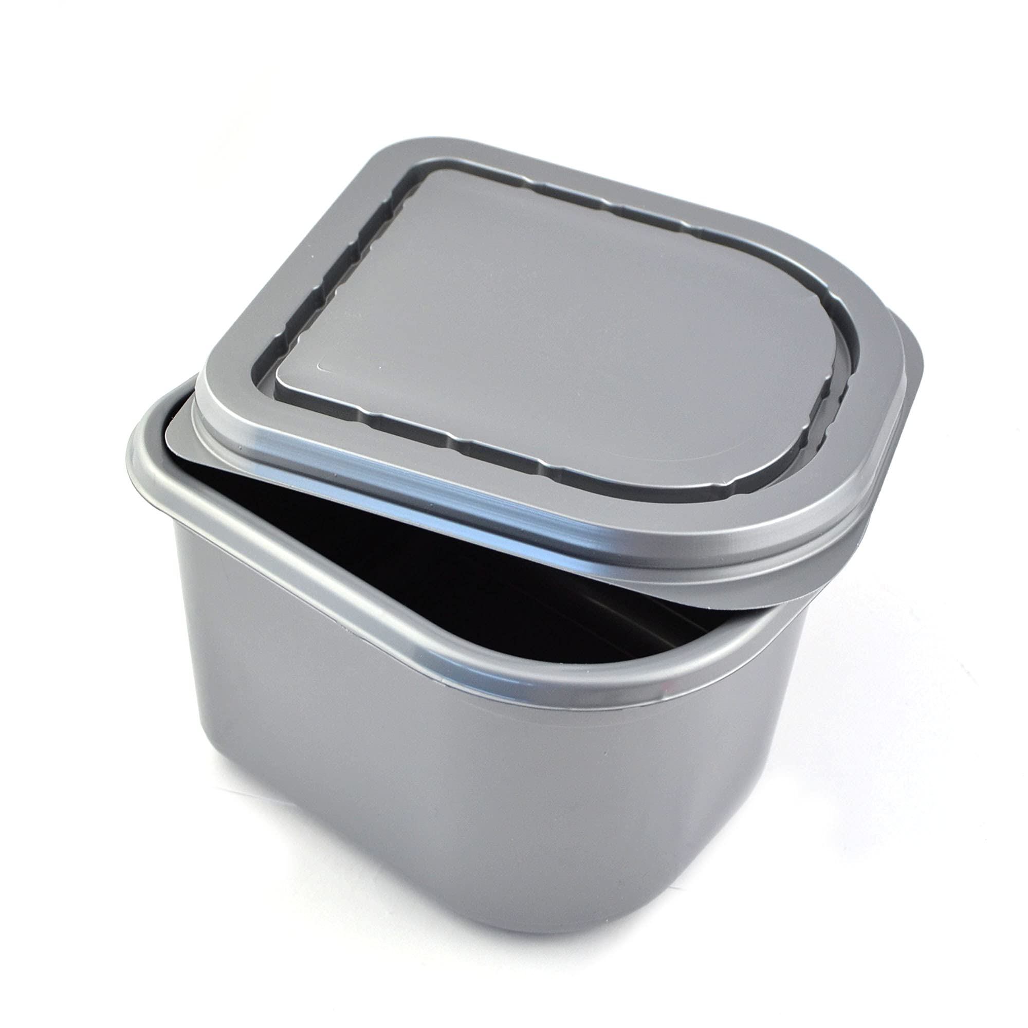 PZ 25 MEZZA VASCHETTA LT 2,5 PER GELATO GRIGIA MISURE 130 X 150 X (H) 120 MM + COPERCHIO VASCHETTA PER ASPORTO GELATI ED ALIMENTI