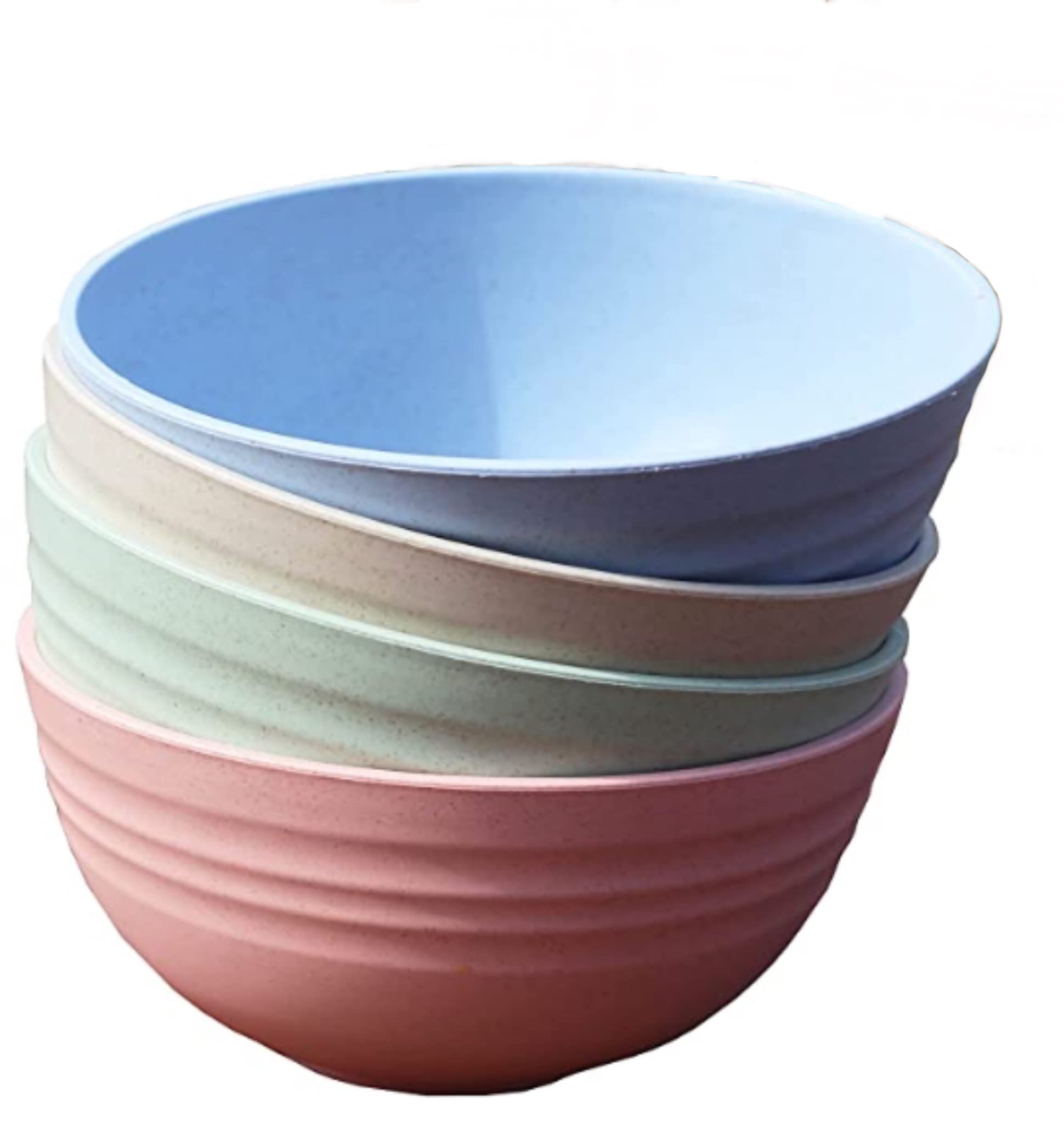 Hampstead Products, Cereal Bowls, Set of 4, Unbreakable Breakfast Bowls, Large Size 28oz Pasta Bowls