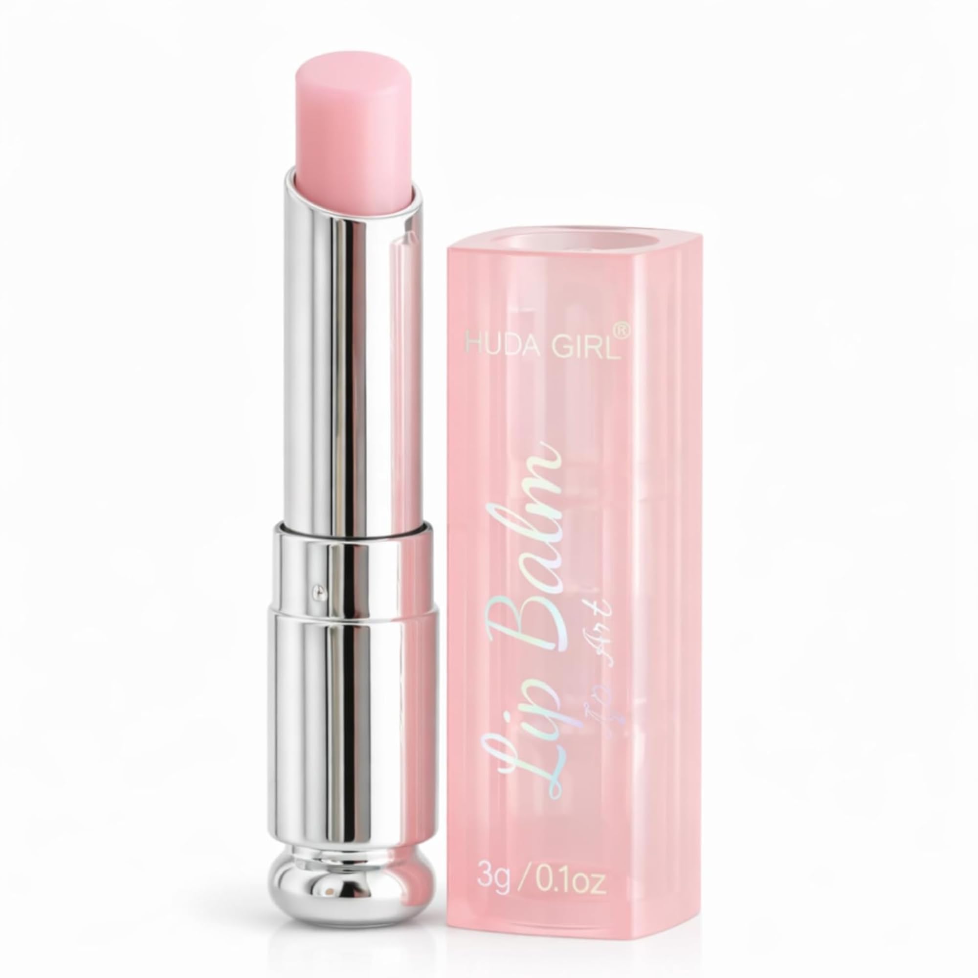 HUDA GIRL Lip Balm for Dry Lips, Baby Pink Moisturising Lip Tint, Soft Rosy Finish, Lipstick-Style Care Stick for Girls & Women, Daily Wear, Pocket Size, Natural Look, 3g-image-16