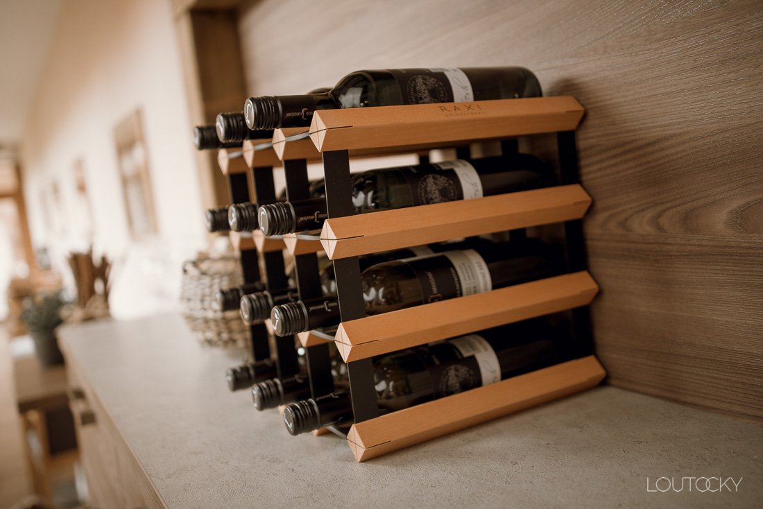 RAXI™ Classic Premium Weinregal aus Holz mit luxuriösem Design, Flaschenregal für 12x Wein Flaschen 32,5x32,5x30 cm