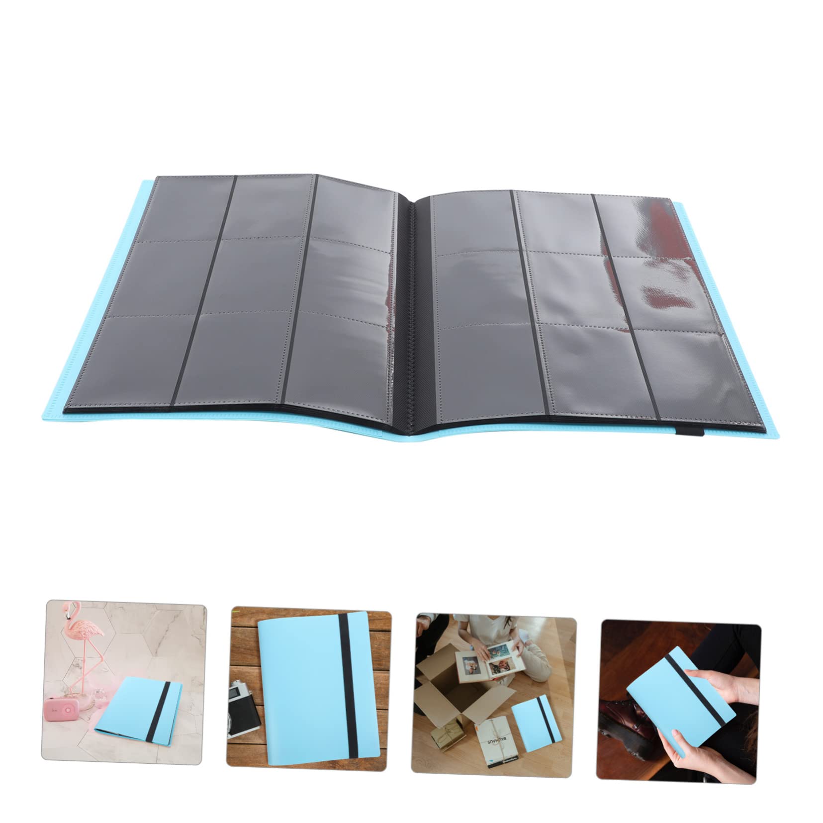 UPKOCH Álbum de Tarjetas Fotos para Coleccionistas Organizador de Tarjetas Fotográficas de Soporte Libro para Guardar