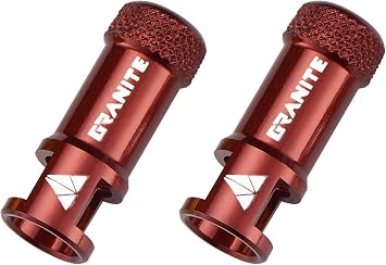 Granite Juicy Nipple Valve Cap with Valve Core Removing Function, Easy to Use Bike Tire Caps Dust Covers, Durable Alloy Tire Valve Cap Red