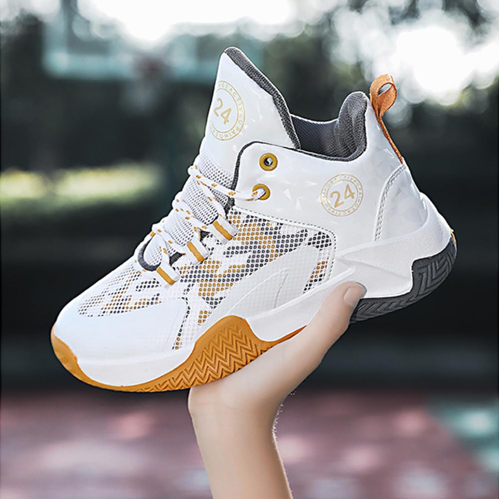 Hixingo Kinder Basketballschuhe Sportschuhe Jungen, Mädchen Sneaker Herren Turnschuhe Anti-Rutsch Laufschuhe High Top Basketball Schuhe Unisex