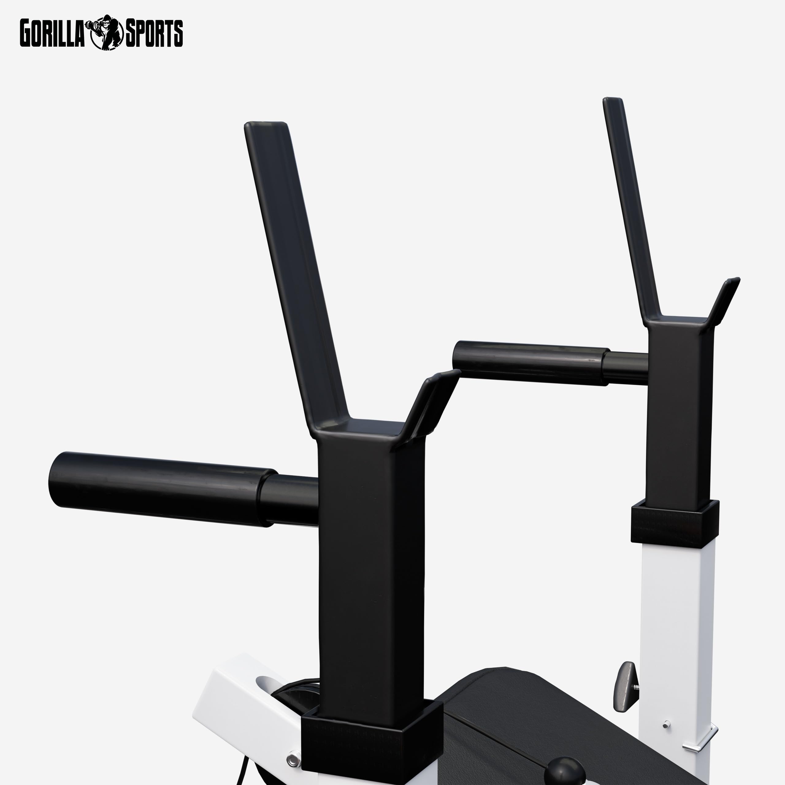 GORILLA SPORTS® Banc de Musculation Multifonction - Avec Kit d'Haltères de 108 kg - Réglable - Avec Plateau d'Haltères, Curlpult et Butterfly - Station de Dip