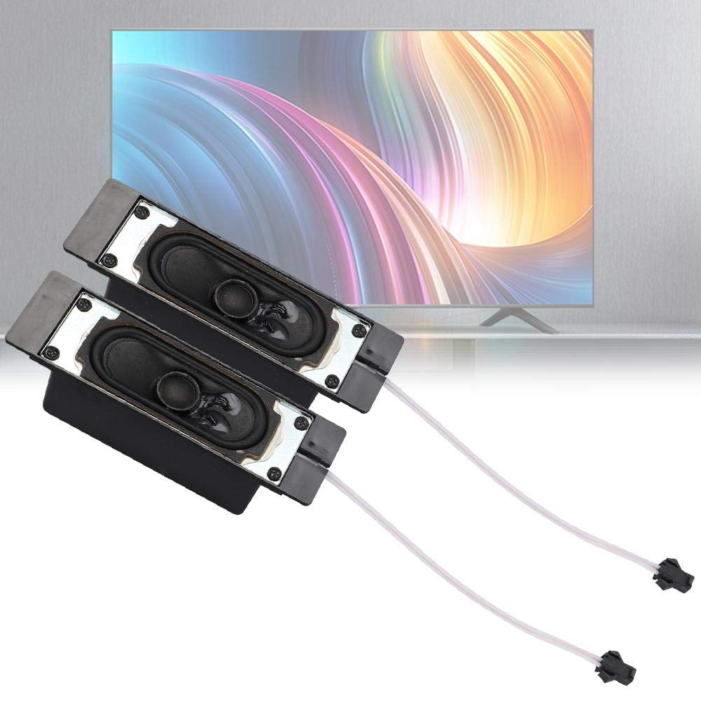 ASHATA 2Pcs 8 Ohm 10W TV Haut-Parleur Amplificateur de Son Subwoofer Haut-Parleur avec Connexion Fils pour LCD/TV/Publicité/Lecteur Noir