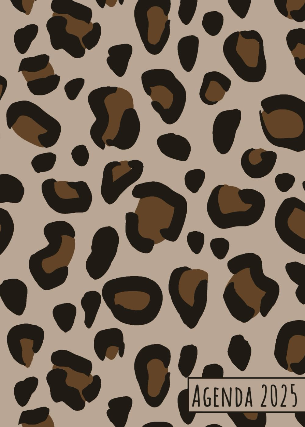 Agenda 2025: Léopard | Semainier (une semaine sur deux pages) | Moyen format - A5 | 15x21 cm | Planning hebdomadaire vertical | Colonnes | Pas cher | Femme Paperback – 30 October 2024