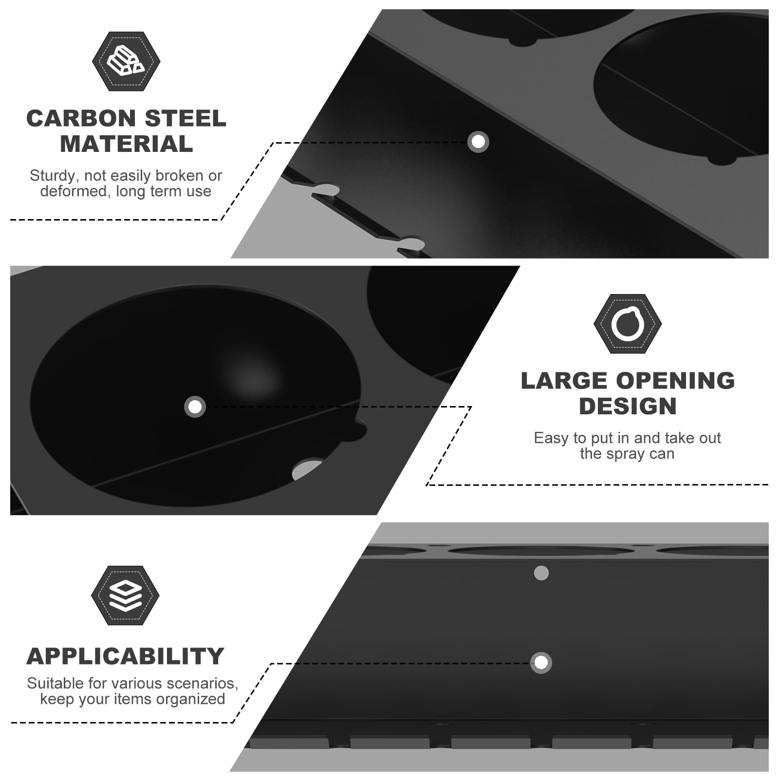 ZLHETWT Aerosol Spray Organizer, Aerosol Can Holder, Spray Can Holder Organizer, Aerosol Spray Can Holder, Multipurpose Easy Access Aerosol Bottle Holder for Garage Workspace Storage (2pcs)