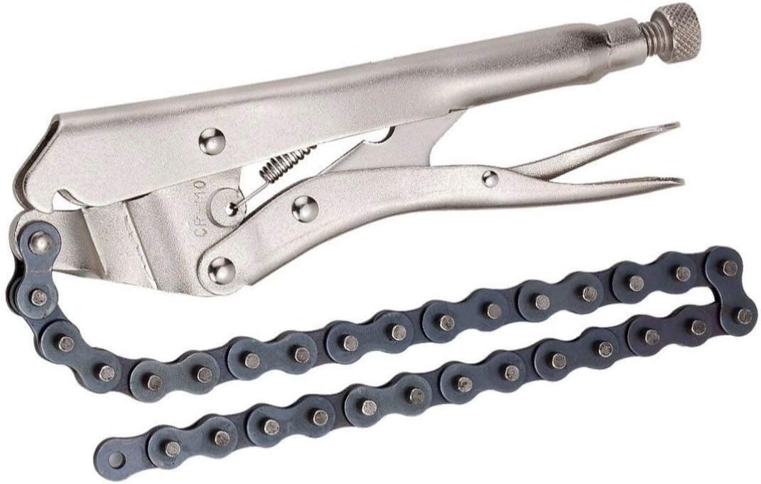 Locking Chain Plier Clamp Vise Plier, ?Chrome moly steel, Easy Open Crank Handle, handy tool, 9 Inch / 226mm